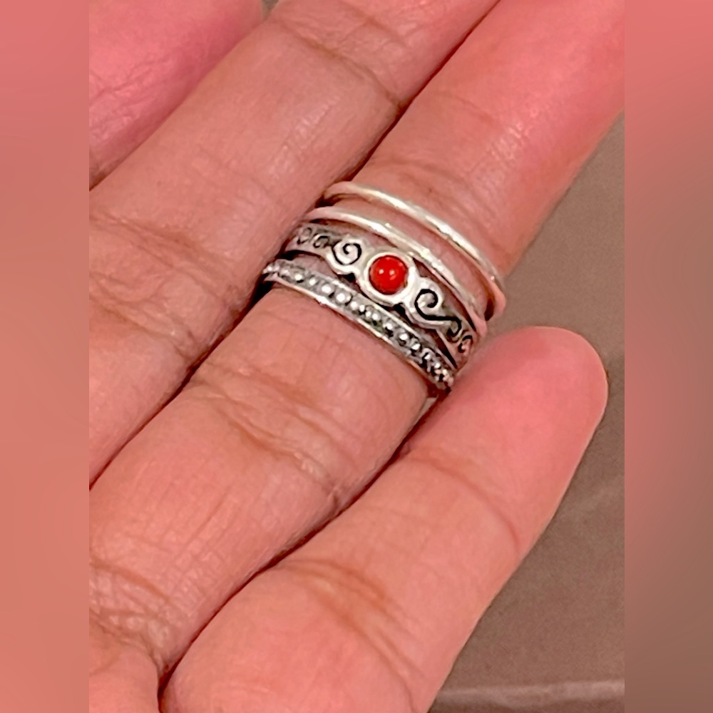 Silpada Set Of Three Sterling Silver Toe Rings - image 7